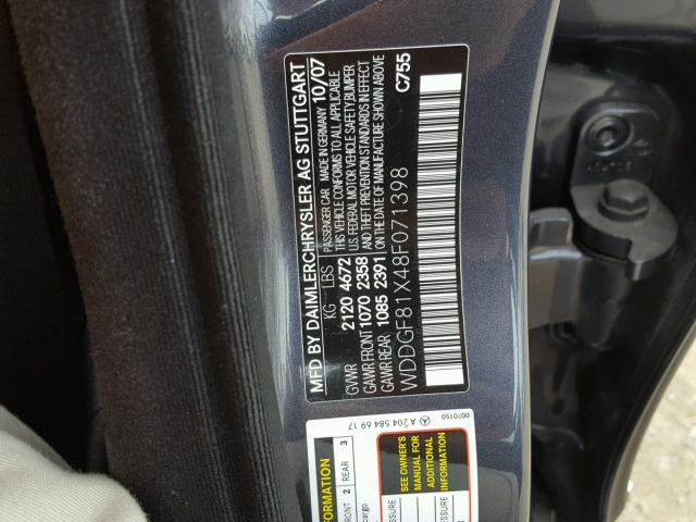 WDDGF81X48F071398 - 2008 MERCEDES-BENZ C 300 4MAT BLUE photo 10