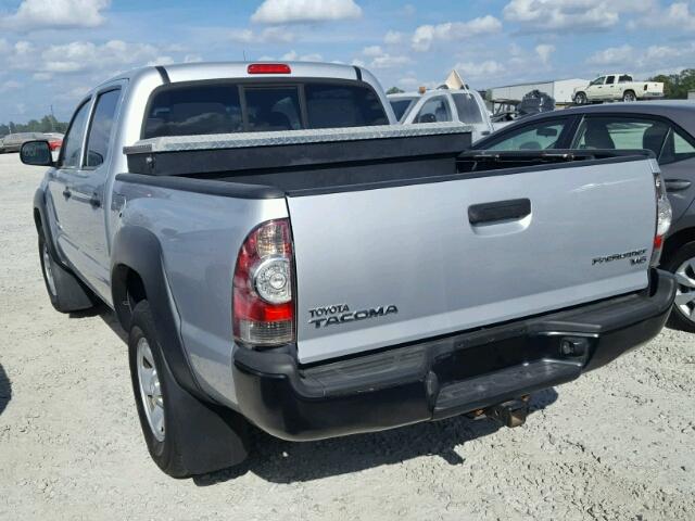 3TMJU4GN7BM123988 - 2011 TOYOTA TACOMA DOU SILVER photo 3