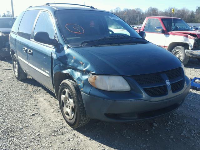 1B4GP25351B248417 - 2001 DODGE CARAVAN SE GREEN photo 1