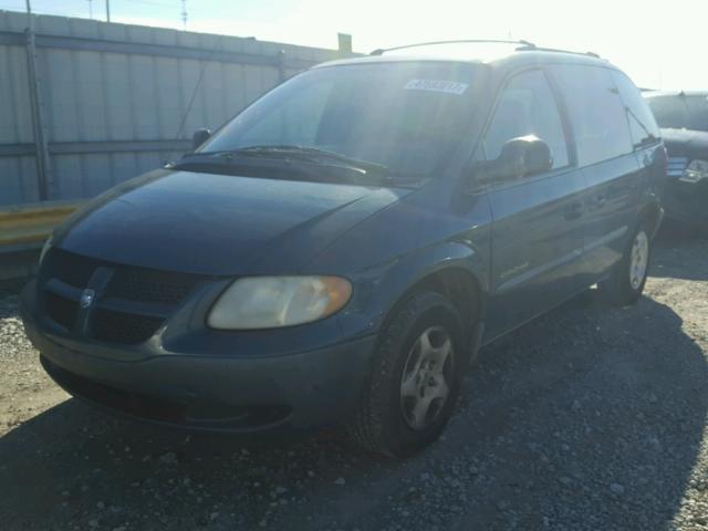 1B4GP25351B248417 - 2001 DODGE CARAVAN SE GREEN photo 2