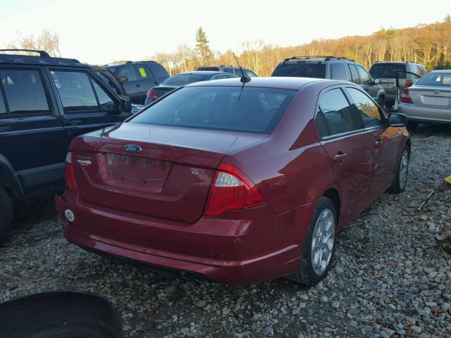 3FAHP0HA8AR226404 - 2010 FORD FUSION SE RED photo 4