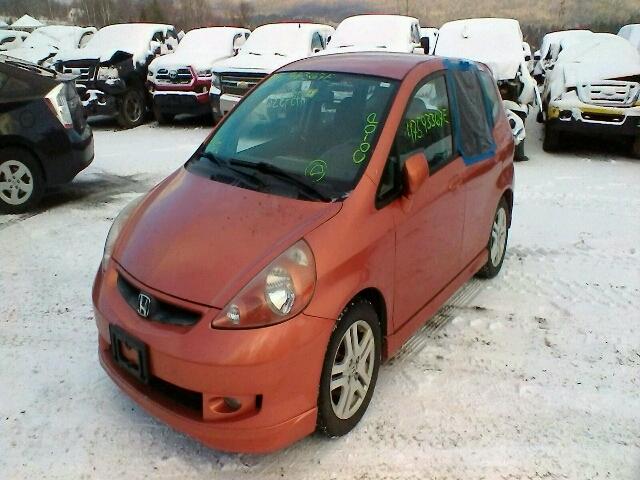 JHMGD37688S056104 - 2008 HONDA FIT SPORT ORANGE photo 2