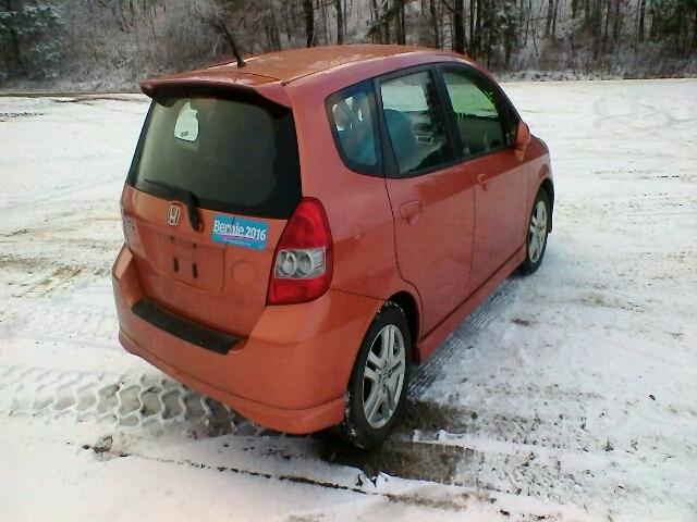 JHMGD37688S056104 - 2008 HONDA FIT SPORT ORANGE photo 4