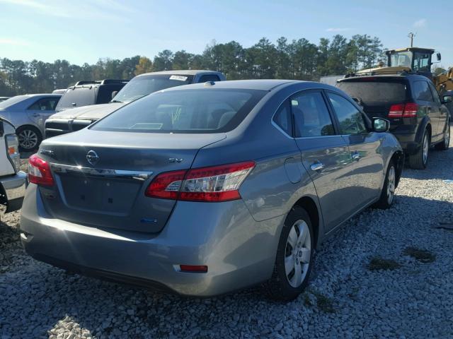 3N1AB7AP9DL609747 - 2013 NISSAN SENTRA S GRAY photo 4