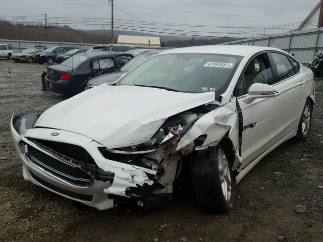 1FA6P0HD6E5359205 - 2014 FORD FUSION SE WHITE photo 2