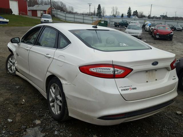 1FA6P0HD6E5359205 - 2014 FORD FUSION SE WHITE photo 3