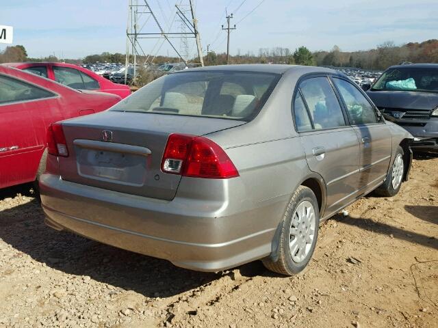 2HGES16554H608768 - 2004 HONDA CIVIC LX SILVER photo 4