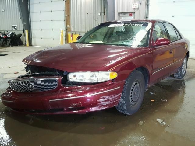 2G4WY55J2Y1305075 - 2000 BUICK CENTURY LI BURGUNDY photo 2