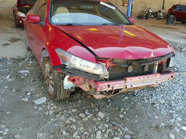 1HGCS12379A011817 - 2009 HONDA ACCORD LX MAROON photo 9