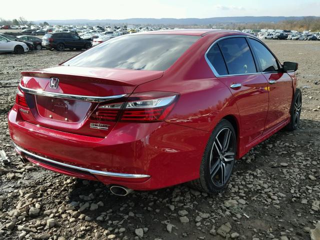 1HGCR2F18HA087071 - 2017 HONDA ACCORD SPO RED photo 4