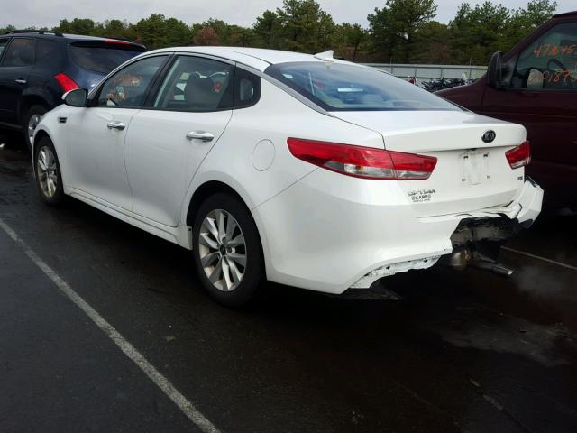 5XXGU4L38GG011207 - 2016 KIA OPTIMA EX WHITE photo 3