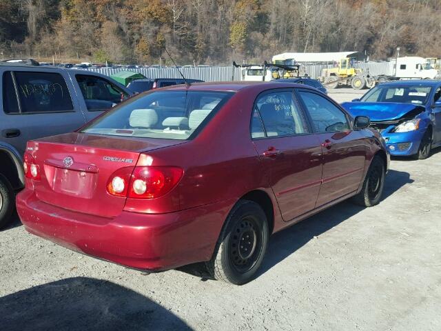 2T1BR32EX7C734587 - 2007 TOYOTA COROLLA CE RED photo 4