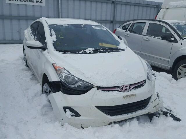 5NPDH4AE1DH350421 - 2013 HYUNDAI ELANTRA GL WHITE photo 1