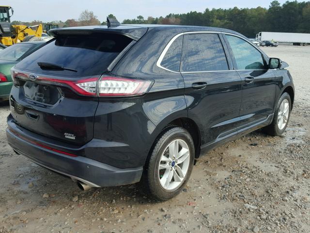 2FMTK3J92FBB11366 - 2015 FORD EDGE SEL BLACK photo 4