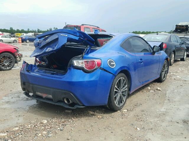 JF1ZCAC13F9601745 - 2015 SUBARU BRZ 2.0 LI BLUE photo 4