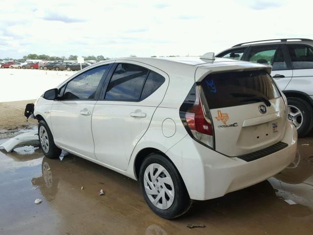 JTDKDTB33G1116450 - 2016 TOYOTA PRIUS C WHITE photo 3