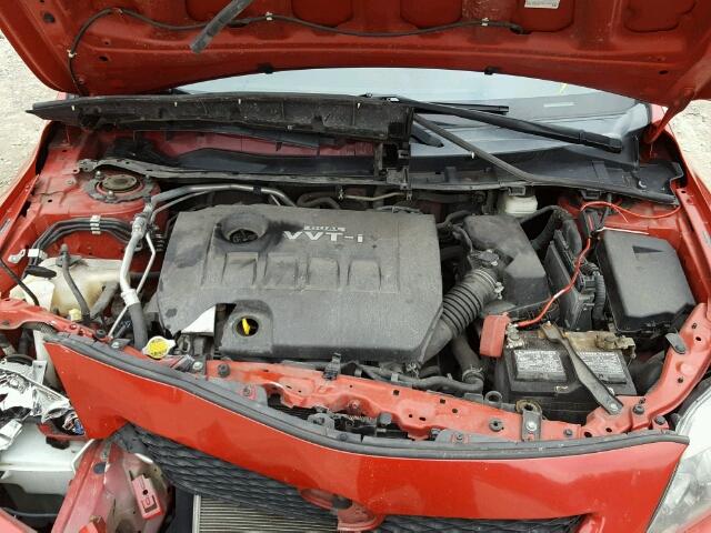 2T1BU4EE7AC495796 - 2010 TOYOTA COROLLA BA RED photo 7