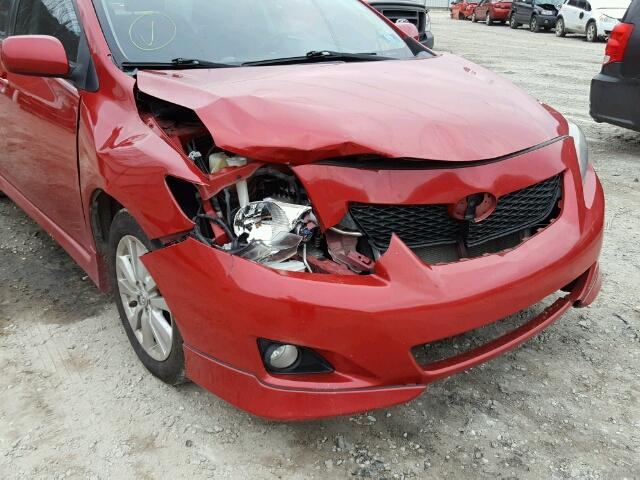 2T1BU4EE7AC495796 - 2010 TOYOTA COROLLA BA RED photo 9