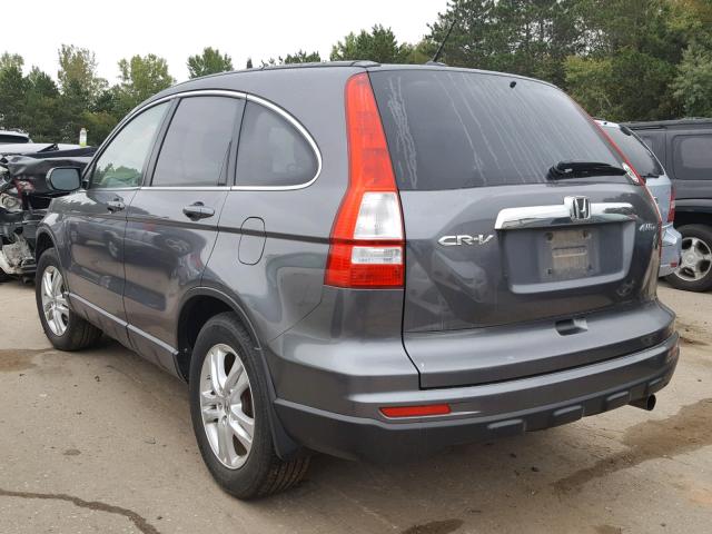 JHLRE4H73BC025027 - 2011 HONDA CR-V EXL GRAY photo 3