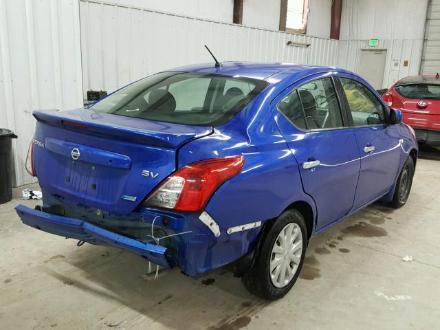 3N1CN7AP2EL836618 - 2014 NISSAN VERSA S BLUE photo 4