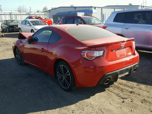 JF1ZNAA15D2724482 - 2013 TOYOTA SCION FR-S წითელი ფოტო 3