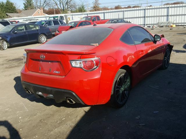 JF1ZNAA15D2724482 - 2013 TOYOTA SCION FR-S წითელი ფოტო 4