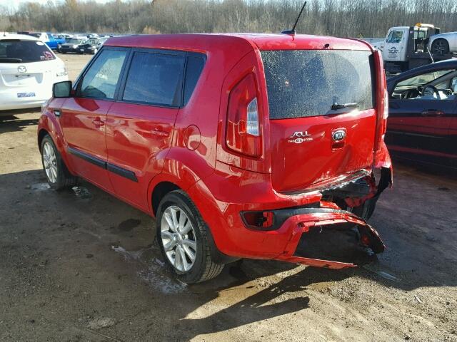 KNDJT2A58D7598417 - 2013 KIA SOUL RED photo 3