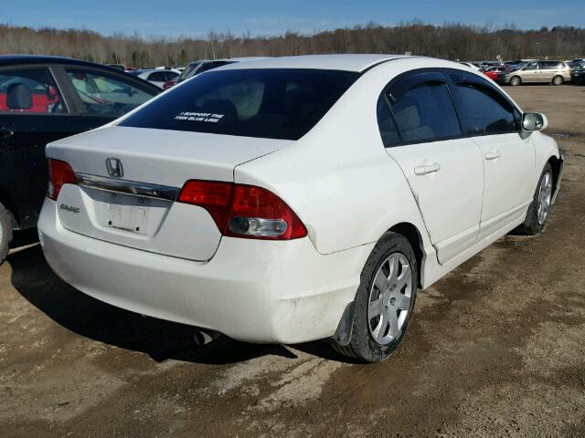 2HGFA16579H363499 - 2009 HONDA CIVIC LX WHITE photo 4