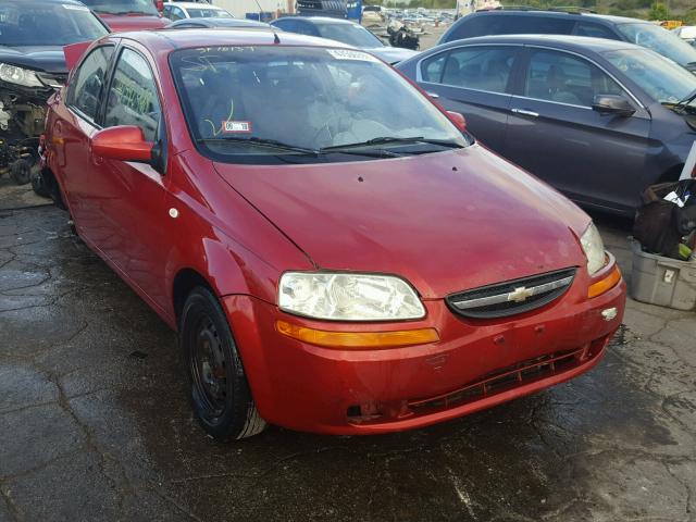KL1TD52635B432343 - 2005 CHEVROLET AVEO BASE Бордовый фото 1