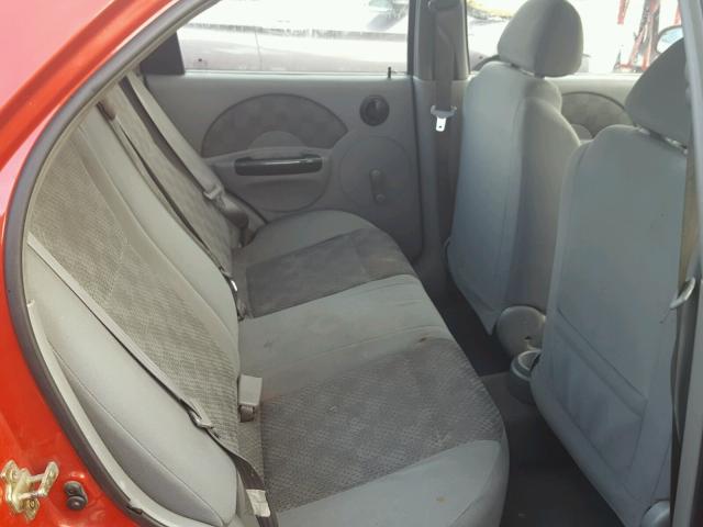 KL1TD52635B432343 - 2005 CHEVROLET AVEO BASE Бордовый фото 6