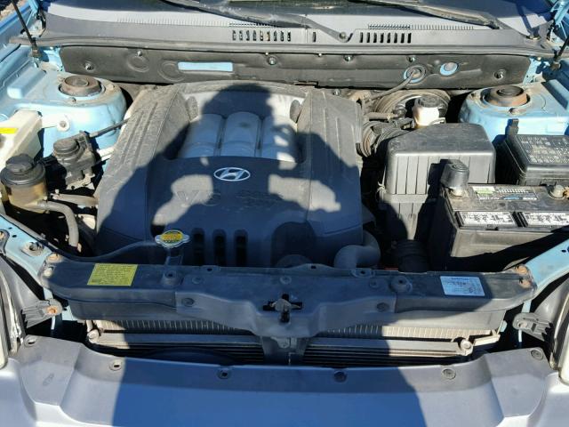 KM8SC73D24U740540 - 2004 HYUNDAI SANTA FE G BLUE photo 7