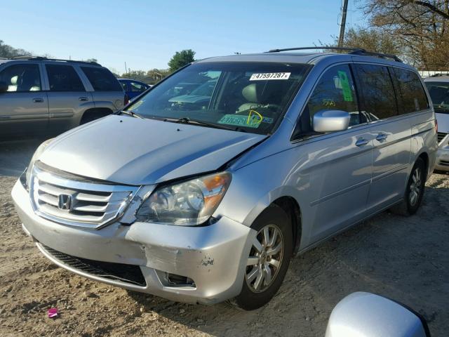 5FNRL3H74AB034348 - 2010 HONDA ODYSSEY EX SILVER photo 2