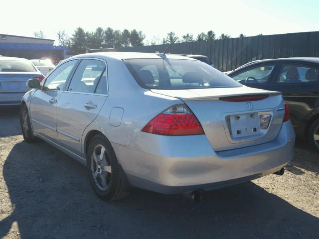 JHMCN36467C002532 - 2007 HONDA ACCORD HYB SILVER photo 3