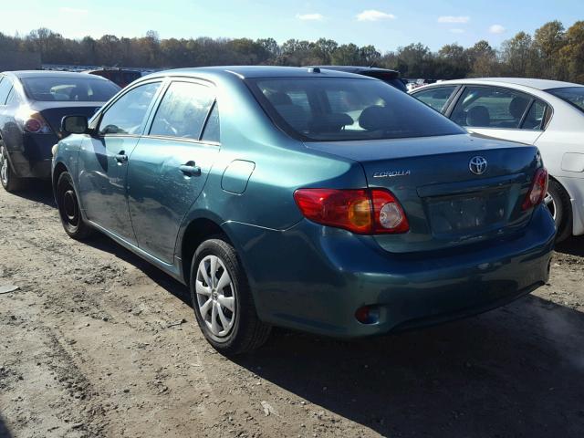 1NXBU40E09Z047398 - 2009 TOYOTA COROLLA BA GREEN photo 3