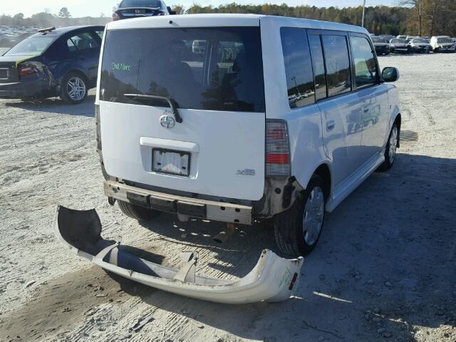 JTLKT324540150164 - 2004 TOYOTA SCION XB WHITE photo 4