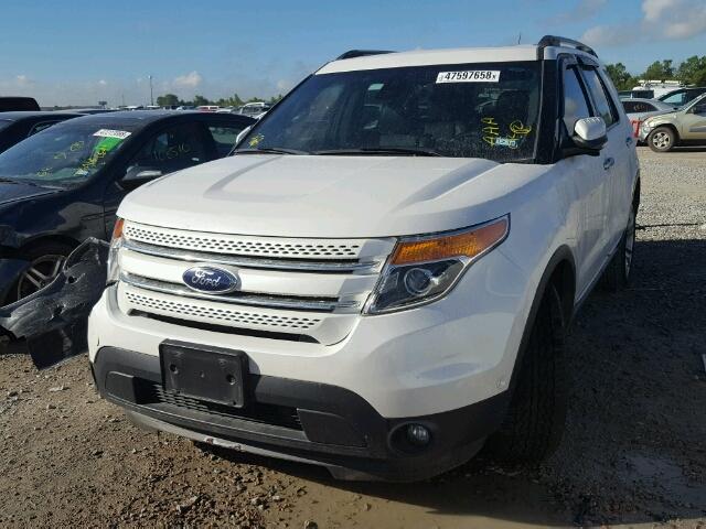 1FM5K7F83EGC46878 - 2014 FORD EXPLORER L WHITE photo 2