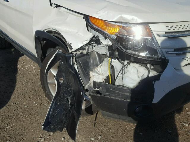 1FM5K7F83EGC46878 - 2014 FORD EXPLORER L WHITE photo 9