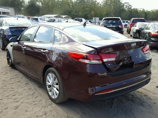 5XXGT4L39HG140657 - 2017 KIA OPTIMA LX BURGUNDY photo 3