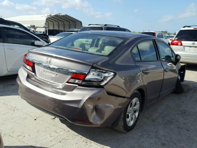 19XFB2F53FE069137 - 2015 HONDA CIVIC LX BROWN photo 4