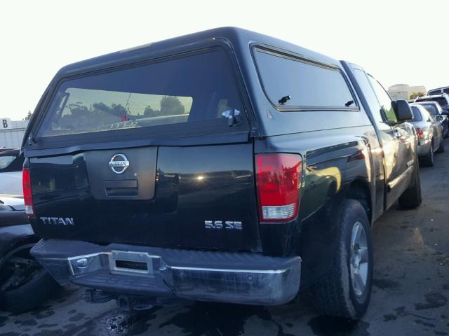 1N6AA06A06N528258 - 2006 NISSAN TITAN XE BLACK photo 4