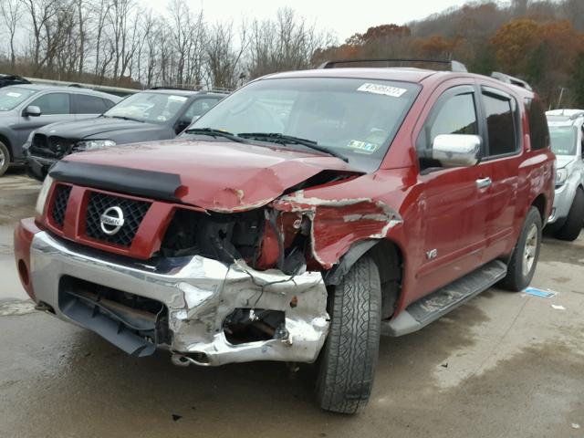 5N1AA08B26N713402 - 2006 NISSAN ARMADA SE RED photo 2