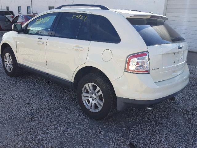 2FMDK48C28BA50003 - 2008 FORD EDGE SEL WHITE photo 3