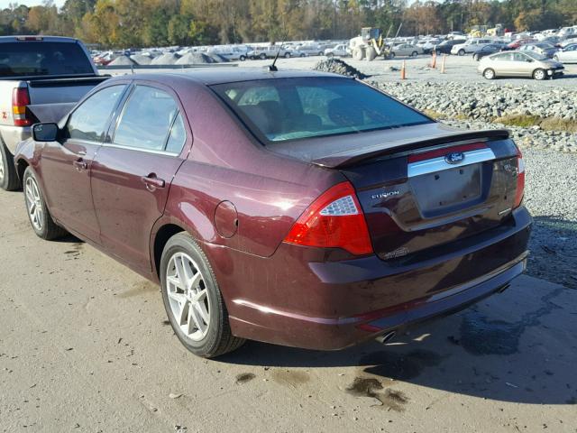 3FAHP0JG8BR272315 - 2011 FORD FUSION SEL PURPLE photo 3