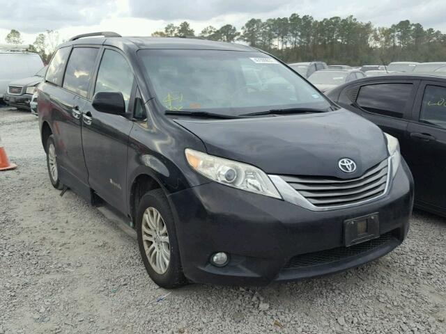 5TDYK3DC5BS111386 - 2011 TOYOTA SIENNA XLE BLACK photo 1