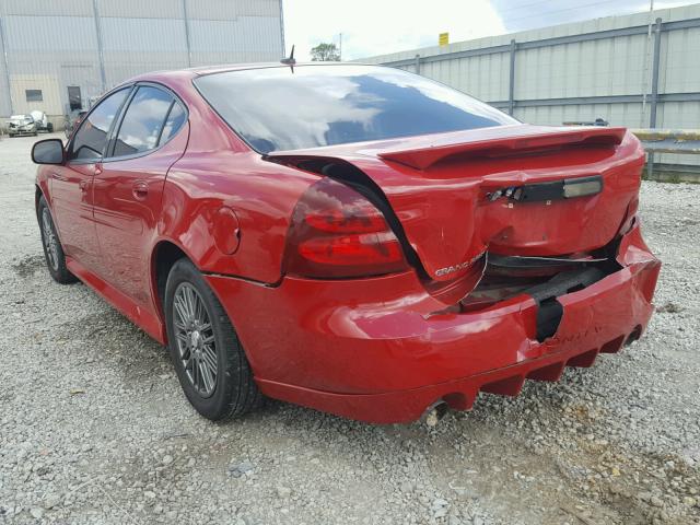2G2WP552881116709 - 2008 PONTIAC GRAND PRIX RED photo 3