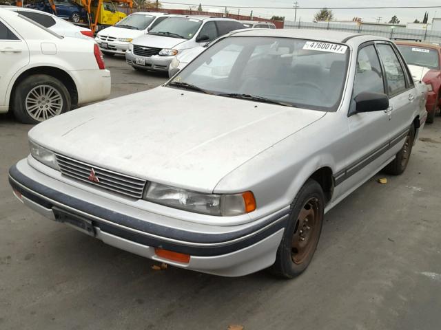 JA3CR46V8LZ040502 - 1990 MITSUBISHI GALANT SILVER photo 2