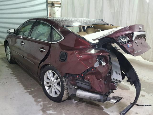 4T1BK1EB6EU092648 - 2014 TOYOTA AVALON BAS RED photo 3