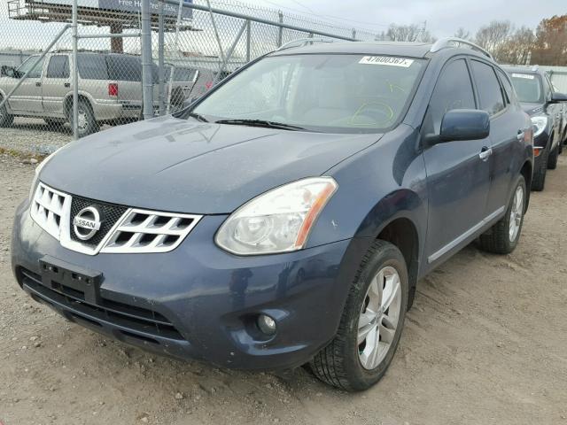 JN8AS5MV0DW624745 - 2013 NISSAN ROGUE S BLUE photo 2