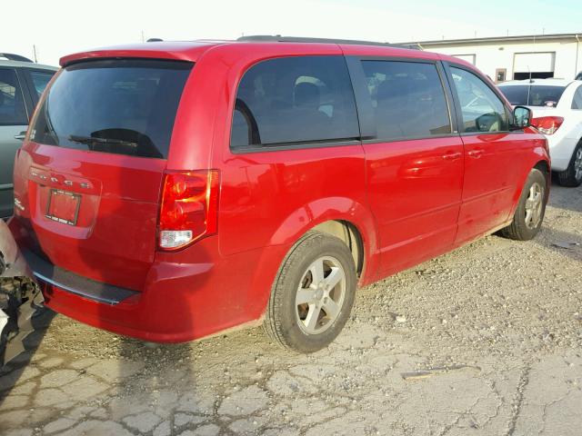 2C4RDGCG5CR210083 - 2012 DODGE GRAND CARA RED photo 4