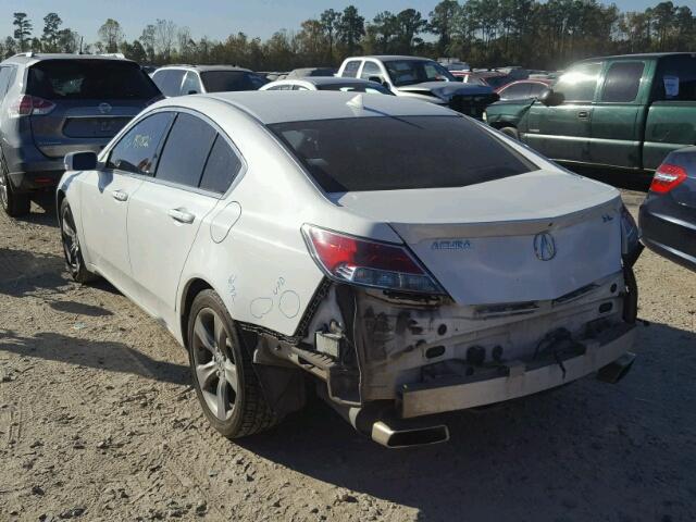 19UUA8F71CA037320 - 2012 ACURA TL WHITE photo 3